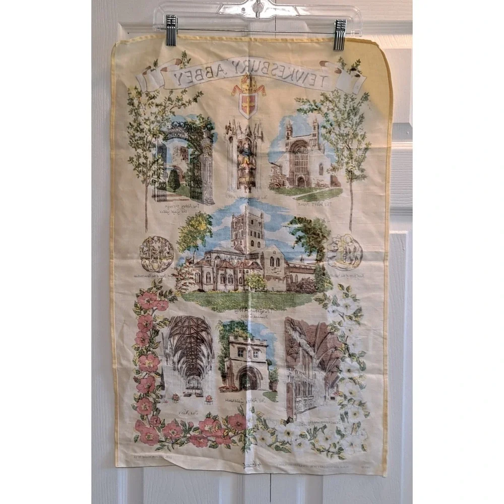Lot‎ Of 3 Tea Towels Mary Queen Of Scots/ Edinburg /Tewkesbury Abbey